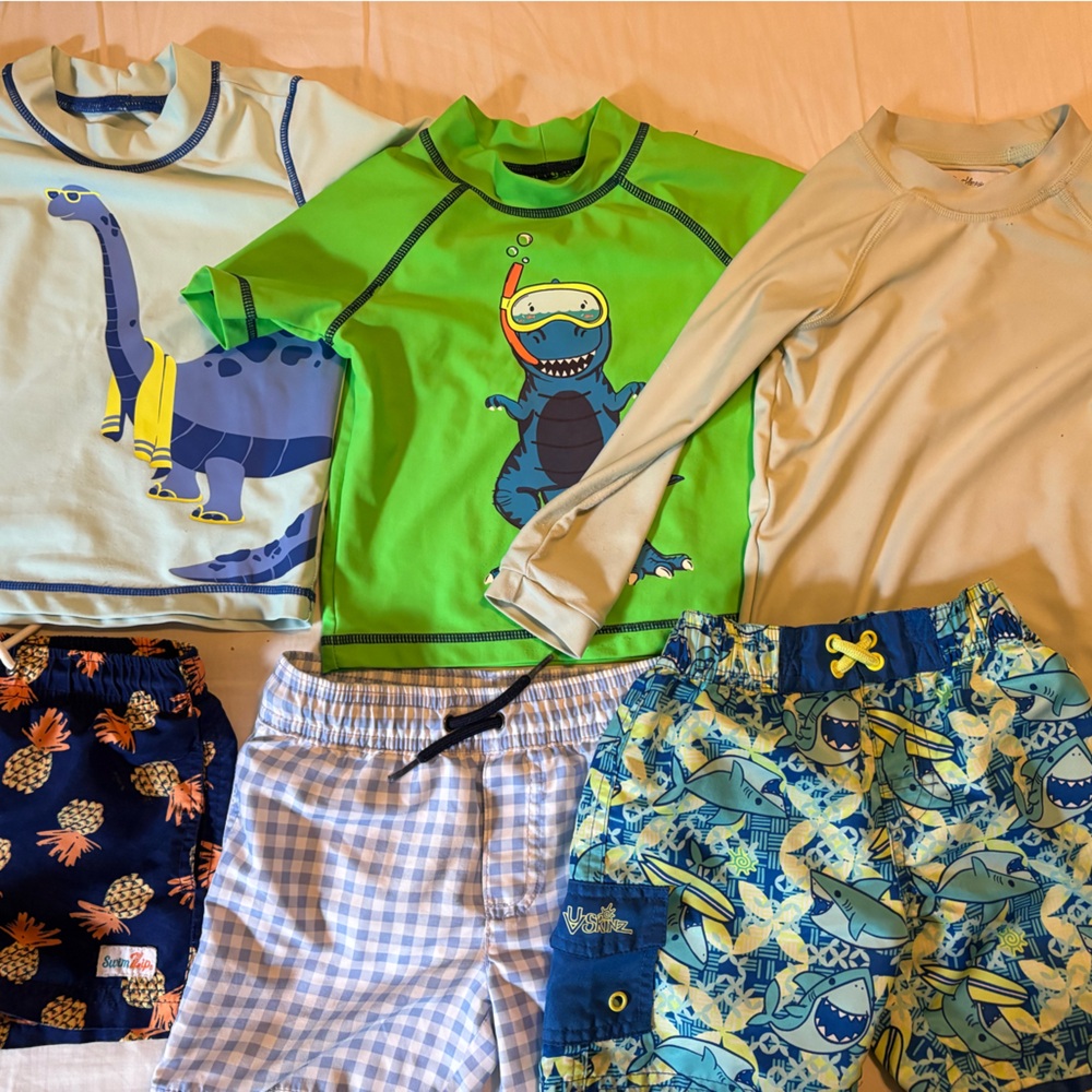 Kids' Shark and Dinosaur Swimwear Set